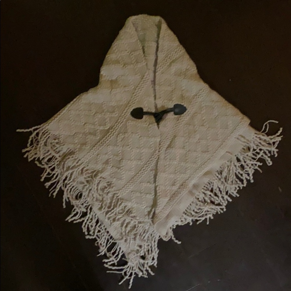 Kids Silver Knit Poncho